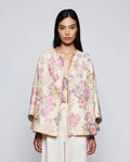 Chaqueta de algodón estampado floral